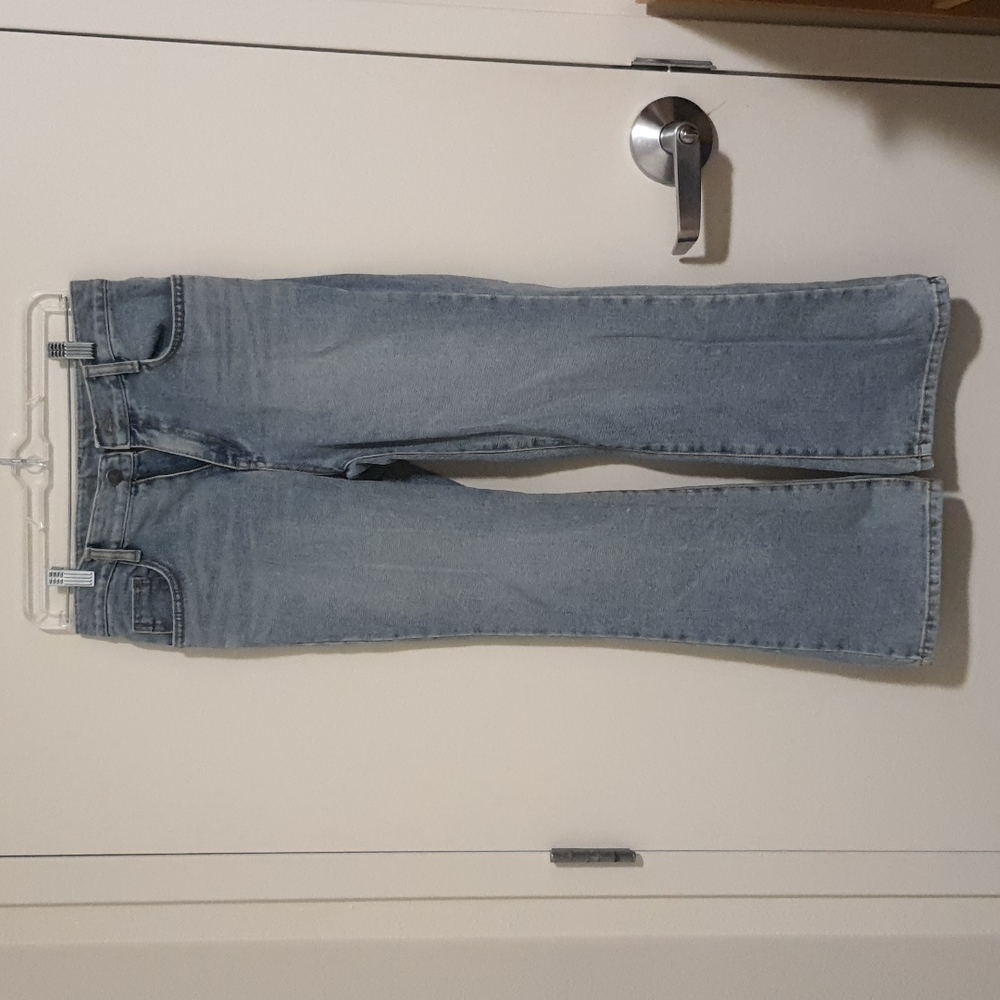High Rise Light Blue Semi Flare Jean